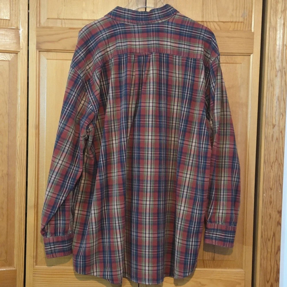 Orvis Plaid Flannel Shirt Long Sleeve Button Up Cotton Men's XL